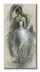Obraz 30x60 przedstawia baletnicę na szarym tle