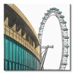 Obrazek na płótnie przedstawia znane budowle w Londynie