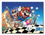 Obrazek 30x40 przedstawia postać z gry Super Mario Bros. na niebieskim tle