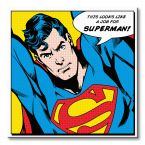 superman na płótnie w stylu komiksu 85x85