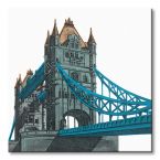 Obrazek na płótnie przedstawia most podobny do Tower Bridge