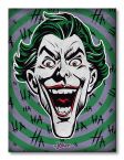 Obraz 60x80 przedstawia Jokera na abstrakcyjnym tle