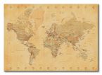 Canvas ukazujący mapę świata w stylu vintge