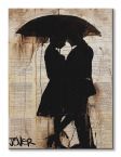 Loui Jover, obraz na płótnie z deszczowymi kochankami.