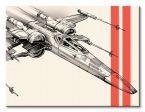 szkic x-winga z filmu gwiezdne wojny 7 na płótnie