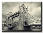 Czarno-biały obraz na płótnie zatytułowany Tower Bridge
