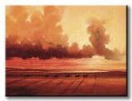 Obraz Jonathana Sandersa przedstawiający zachód słońca na safari