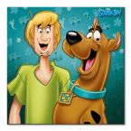 Obraz na płótnie przedstawiający Scooby Doo i jego przyjaciela Kudłatego