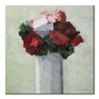 Red Bouquet - obraz na płótnie 40x40 cm
