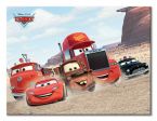 Obraz na płótnie przedstawiający wyścig aut z filmu animowanego Cars