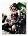 Obraz na płótnie przedstawiający komiksową Harley Quinn trzymającą młot