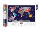 Mapa zdrapka kolorowa Holiday World z zestawem