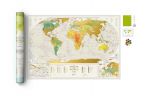 Mapka zdrapka Geography World z zestawem