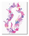 Canvas Splatter Silhouette Unicorn o wymiarach 40x50 cm
