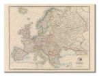 Obraz na płótnie przedstawiający Mapę Europy 1884