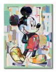 Canvas z Myszką Miki zrobioną z wycinków papieru kolorowego