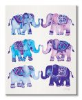 Canvas z kolorowymi słoniami o wymiarach 40x50 cm