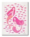 Canvas z różowymi syrenami o wymiarach 40x50 cm