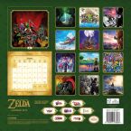 Tylna strona kalendarza 2019 z 12 grafikami z gry The Legend Of Zelda