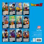 Tył kalendarza z Dragon Ball Z przedstawiający 12 fotografii