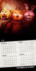 Strona 16-miesięcznego kalendarza z gry Five Nights at Freddy's na 2019