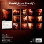 Tył okładki kalendarza Five Nights at Freddy's na 2019 rok z postaciami z gry