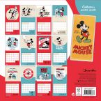 Tył kalendarza Myszka Miki 2019 z 12 grafikami