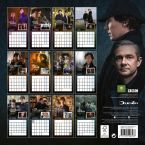 Tylna okładka terminarza z serialu Sherlock z 12 zdjęciami z bohaterami