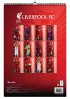 Tył kalendarza A3 na 2019 rok z klubem Liverpool F.C