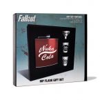 Oryginalne opakowanie piersiówki z gry Fallout z kieliszkami i lejkiem