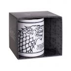 Biały ceramiczny kubek herb Starków zapakowany w oryginalne pudełko