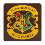 Podkładka pod kubek z napisem I'd rather be at Hogwarts z Harrego Pottera