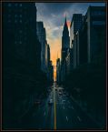 Plakat przedstawiający ulicę Nowego Jorku