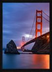 Plakat z mostem Golden Gate w czarnej ramie
