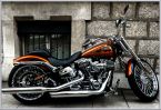 Plakat z motocyklem Harley Davidson
