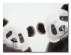 Obraz na płótnie artystki Aimee Del Valle ukazujący Dwie Pandy