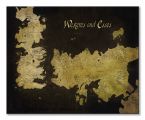 Obraz na płótnie z serialu Gra o Tron przedstawiająca mapę Westeros i Essos