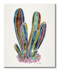 Obraz na płótnie namalowany przez Cat Coquillette ukazujący Kaktusy