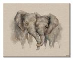 Zakochane słonie na obrazie twórczości Jane Bannon