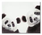 Obraz na płótnie namalowany przez Aimee Del Valle zatytułowany Dwie Pandy