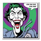 Obraz na płótnie ukazujący Jokera z napisem Ha ha ha!