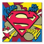 Obraz na płótnie z logiem Supermena wykonany w stylu Pop Art