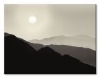 Canvas Sunset Hills z widokiem słońca nad górami