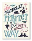 Canvas z napisem Practically Perfect in Every Way z filmu Mary Poppins