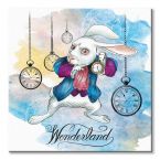 Canvas Wonderland z królikiem z filmu Alicja po drugiej stronie lustra