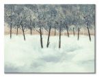 Canvas z drzewami na śniegu