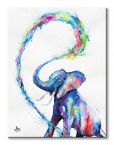 Canvas z kolorowym słoniem