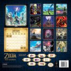 Tył kalendarza na 2020 rok The Legend of Zelda