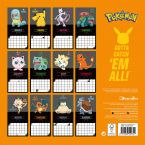 Kalendarz Pokemon 2020 z Pikachu, Squirtle, Bulbazaur