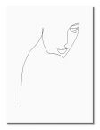 Czarno biały portret kobiety na obrazie Serenity